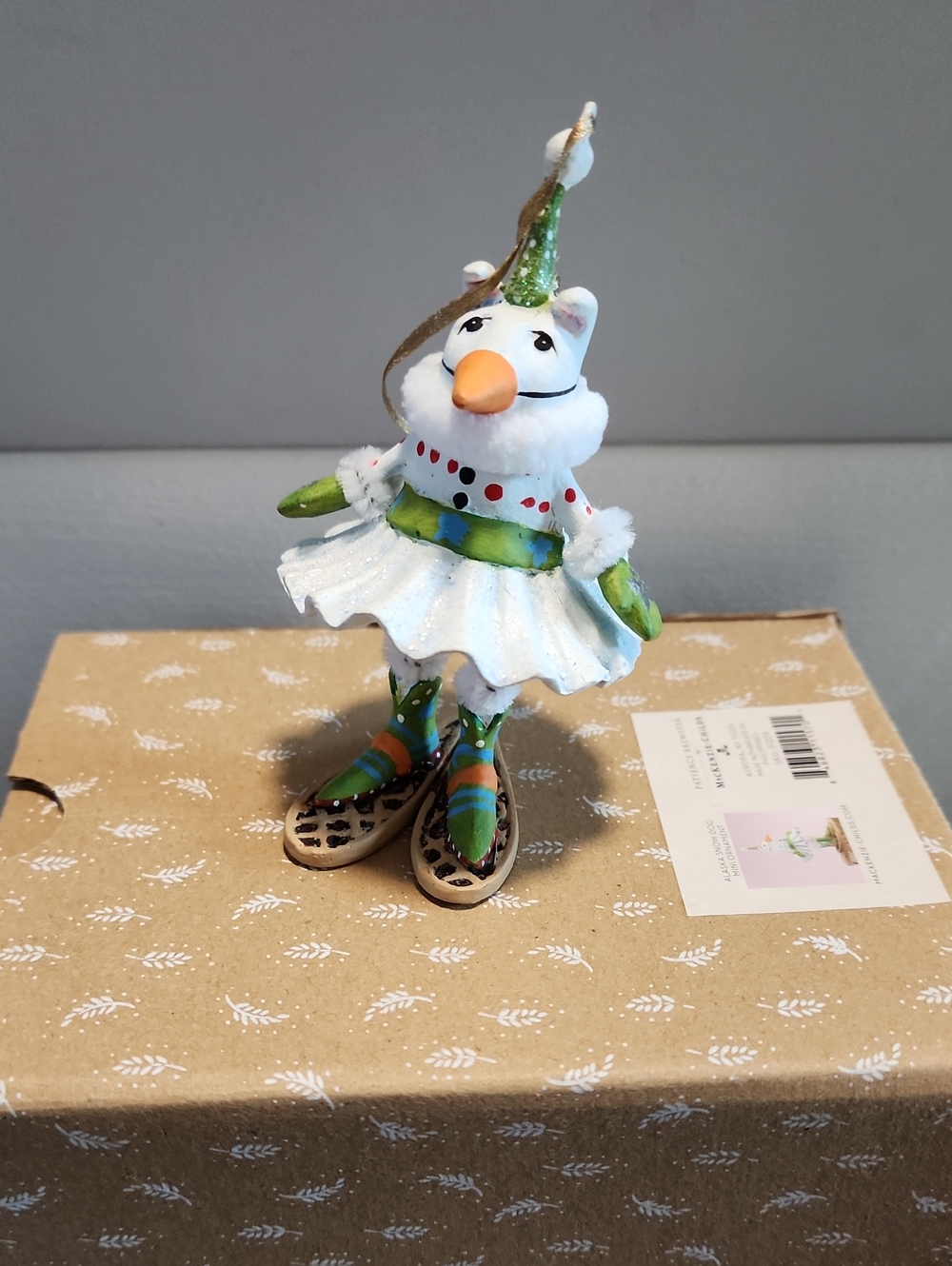 Mackenzie-Childs Alaska Snow Dog Mini Ornament